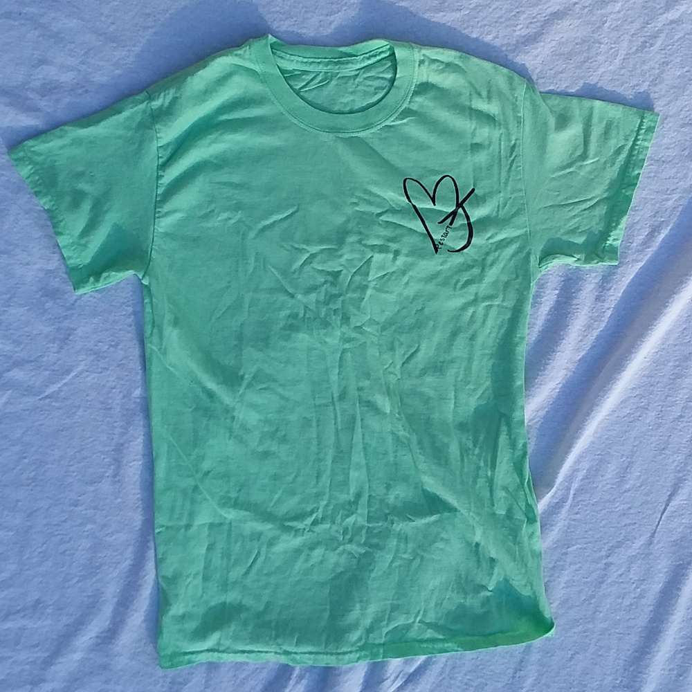 mint green short sleeve tp